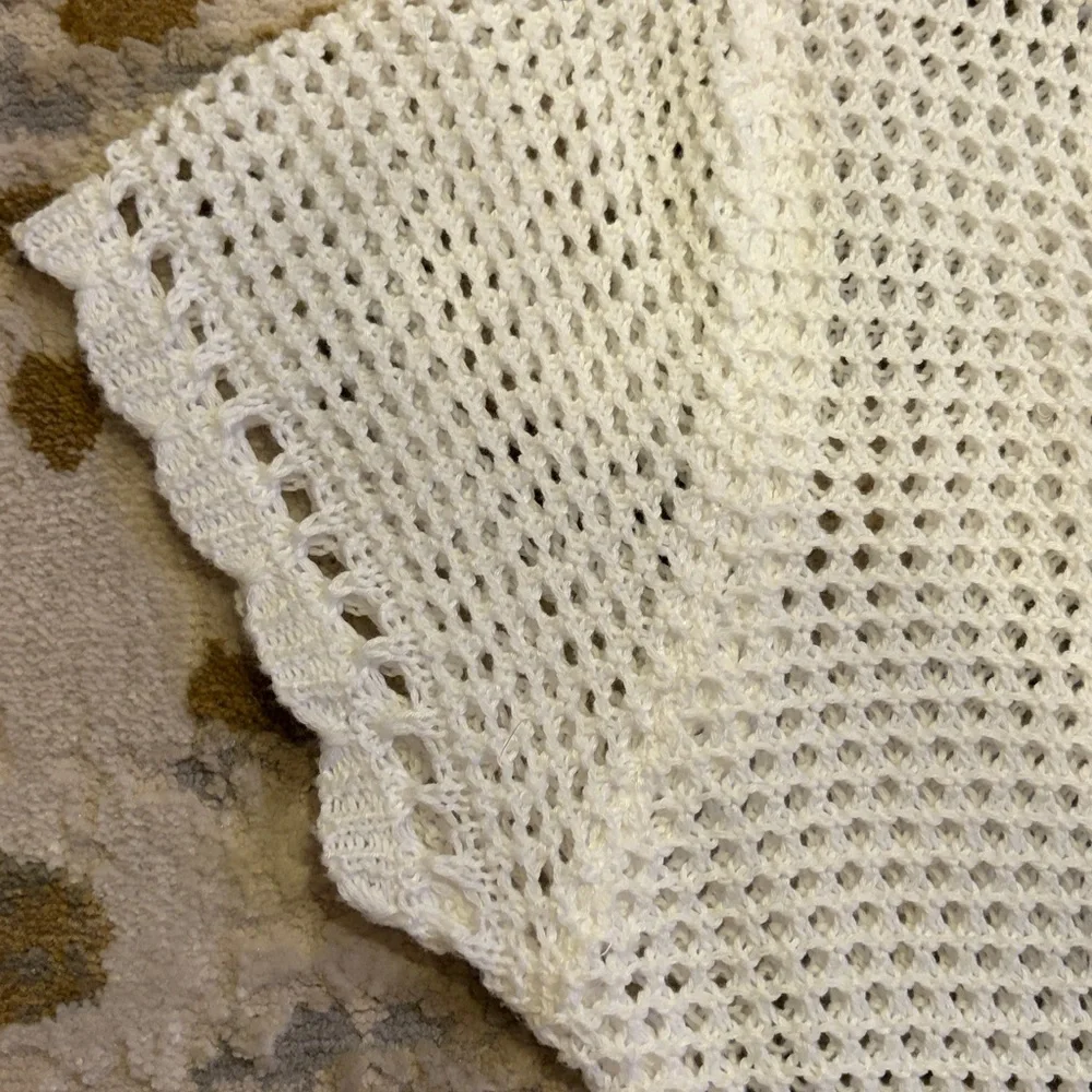 White Crochet Knit Beach Cover Up Dress